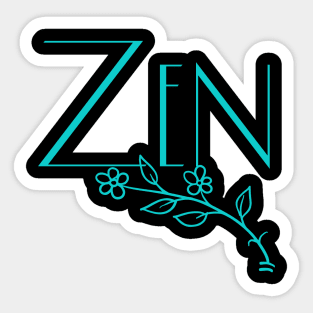 Zen in Aqua Sticker